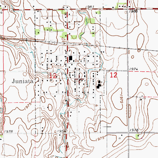 Topographic Map of United Methodist Church, NE