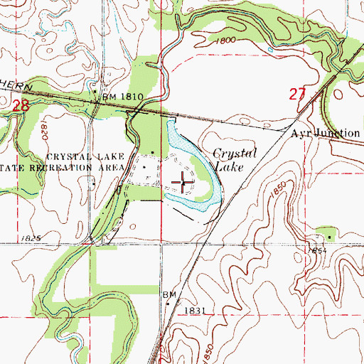 Topographic Map of Crystal Lake Campground, NE