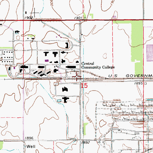 Topographic Map of Naval Ammunition Depot Historical Marker, NE