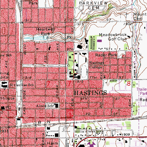 Topographic Map of Alumni Conference Center, NE