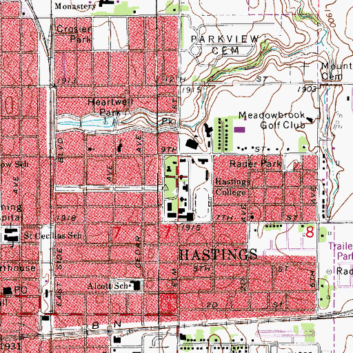 Topographic Map of McCormick Hall, NE