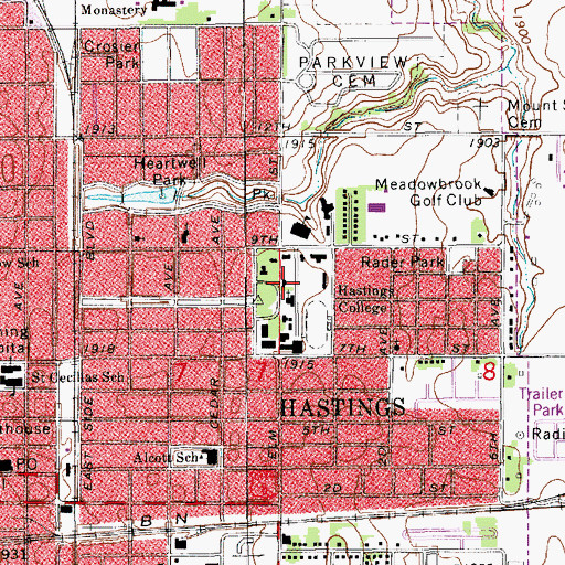 Topographic Map of Scott Studio Theatre, NE