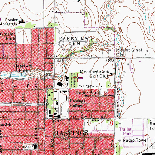 Topographic Map of Physical Fitness Facility, NE