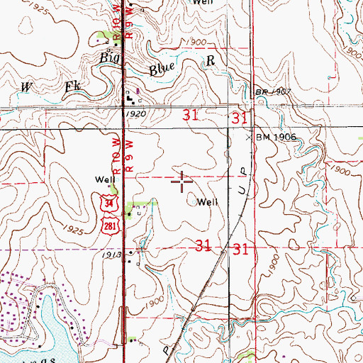 Topographic Map of Prairie Ridge Park, NE