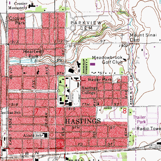Topographic Map of Batchelder General Services, NE