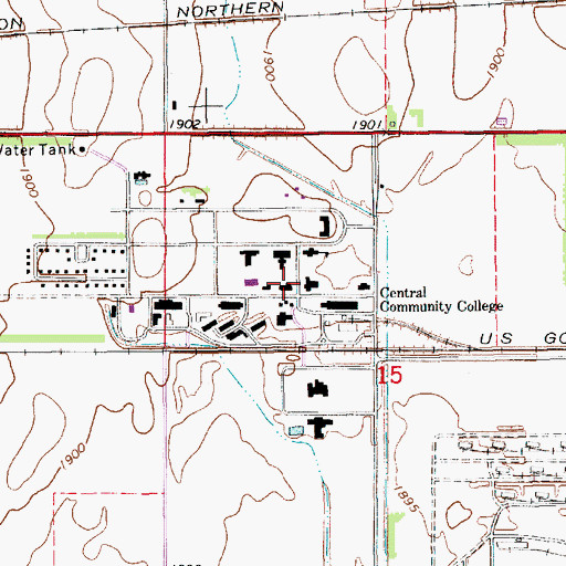Topographic Map of Phelps Building, NE
