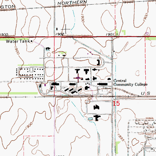 Topographic Map of Gausman Building, NE