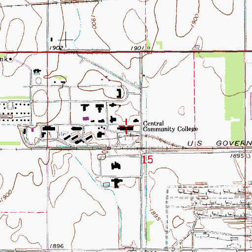 Topographic Map of Furnas Building, NE