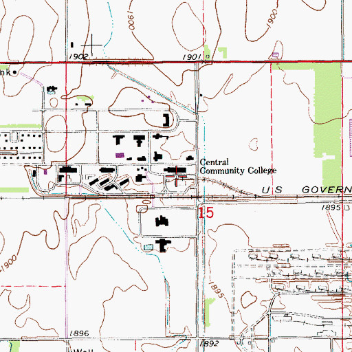 Topographic Map of Polk Building, NE