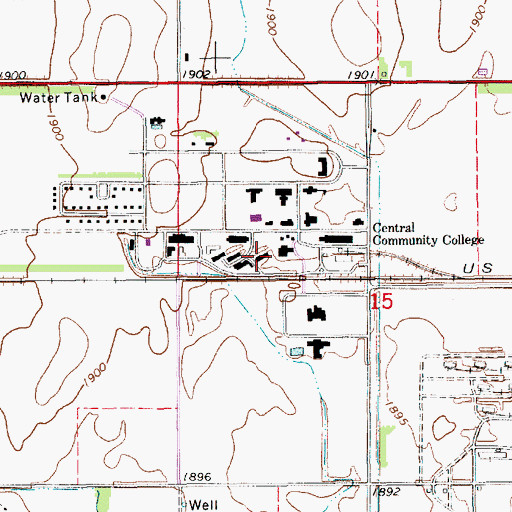 Topographic Map of Webster Building, NE