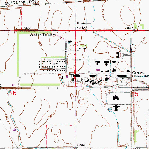 Topographic Map of Hamilton Building, NE