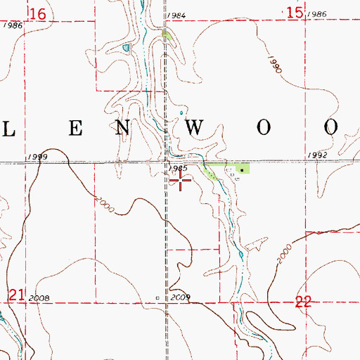 Topographic Map of Township of Glenwood, NE