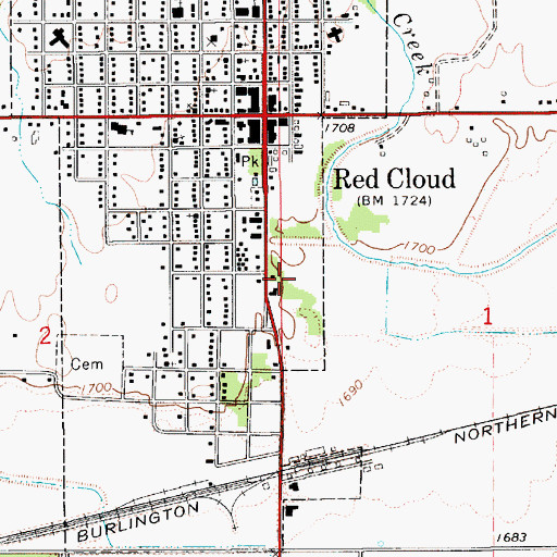 Topographic Map of Simag Grain Incorporated Elevator, NE