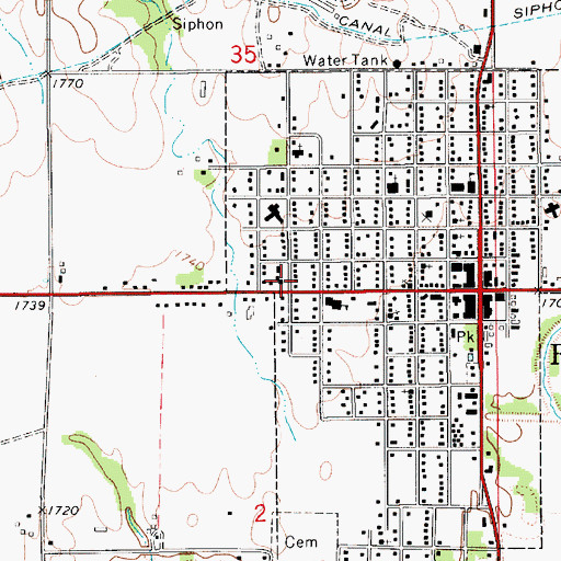 Topographic Map of Webster County Historical Museum, NE