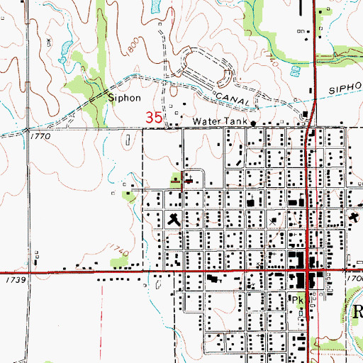 Topographic Map of Zion Lutheran Church, NE