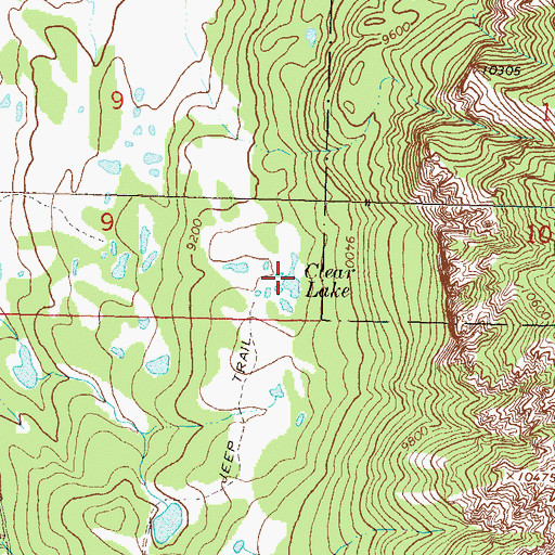 Topographic Map of Clear Lake, CO