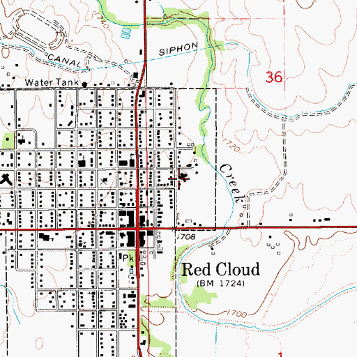 Topographic Map of Heritage Care Center, NE