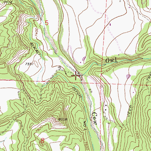 Topographic Map of Owl Creek, CO