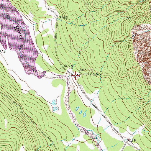 Topographic Map of Jackson Guard Station, CO
