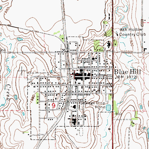 Topographic Map of Blue Hill Dental Center, NE
