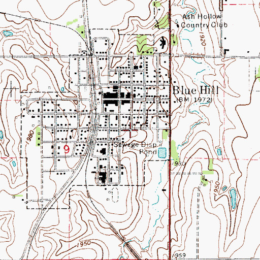 Topographic Map of United Methodist Church, NE