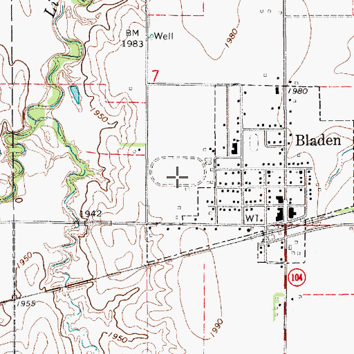 Topographic Map of Webster County Fair Grounds, NE