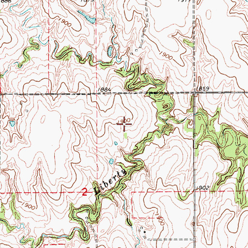 Topographic Map of Liberty Cove Recreation Area, NE
