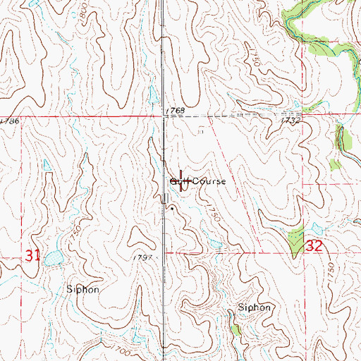 Topographic Map of Red Cloud Golf Club, NE