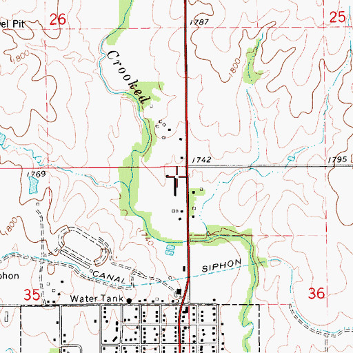 Topographic Map of Bells Sleepy Valley Campground, NE