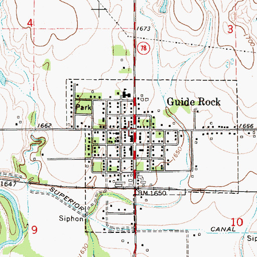 Topographic Map of Republican Pawnee Village Historical Marker, NE