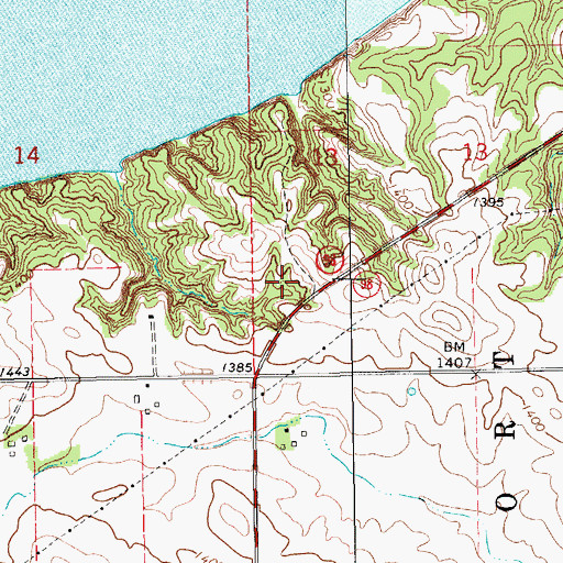 Topographic Map of Hideaway Acres State Recreation Area, NE