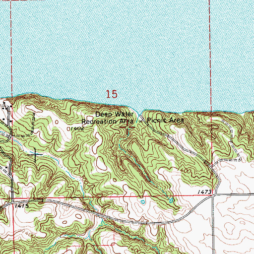 Topographic Map of Deep Water Campground, NE