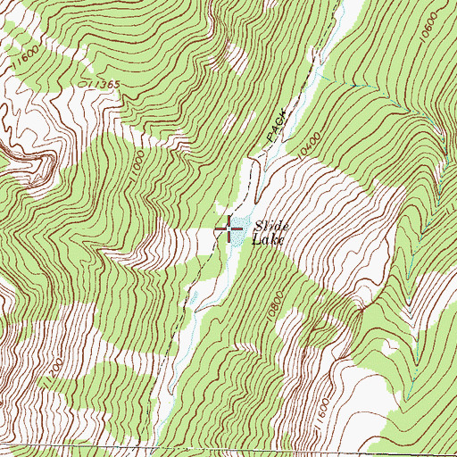 Topographic Map of Slide Lake, CO