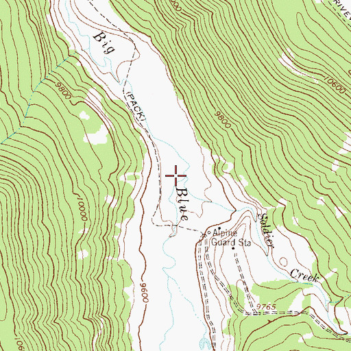 Topographic Map of Soldier Creek, CO