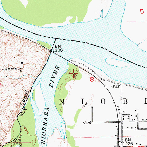 Topographic Map of Fort Mitchell (historical), NE