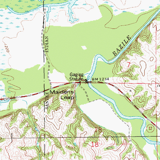 Topographic Map of Breckenridge Post Office (historical), NE