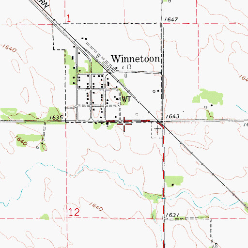 Topographic Map of Bethesda Mini Camp, NE