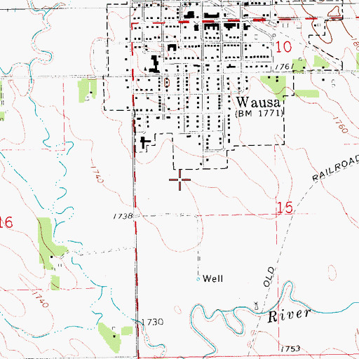 Topographic Map of Wausa Medical Clinic, NE