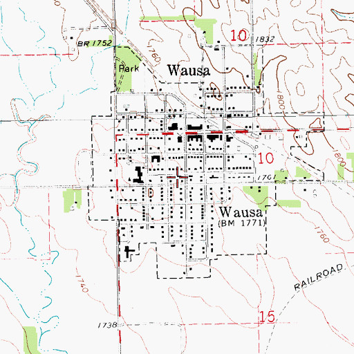 Topographic Map of United Methodist Church, NE