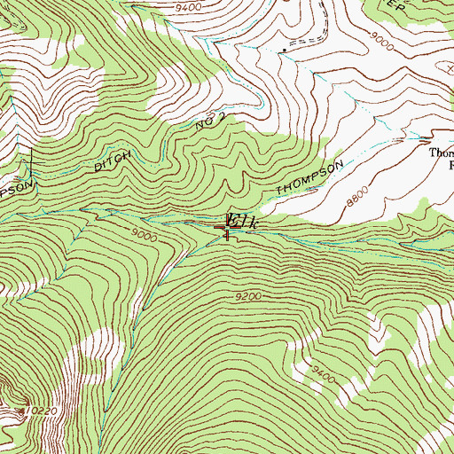 Topographic Map of Little Elk Creek, CO
