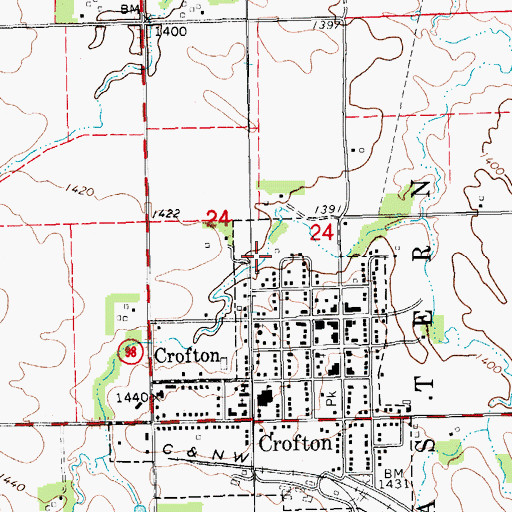 Topographic Map of Northside Park, NE
