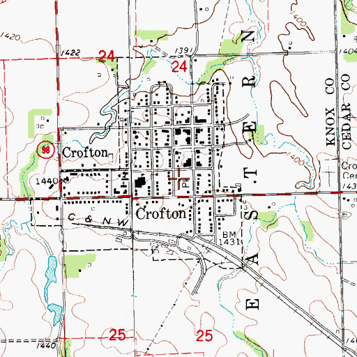 Topographic Map of Southside Park, NE