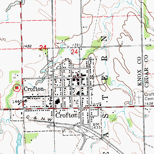 Topographic Map of Sacred Heart Medical Clinic, NE