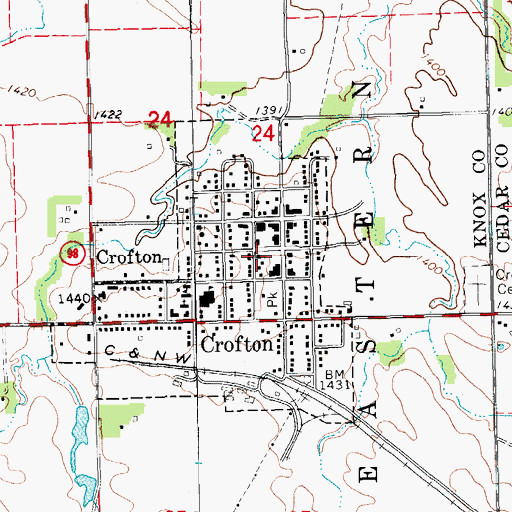 Topographic Map of Trinity Lutheran Church, NE