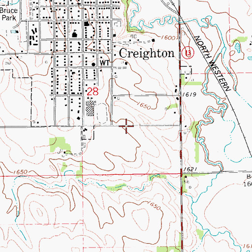 Topographic Map of Black Horse Inn Campground, NE