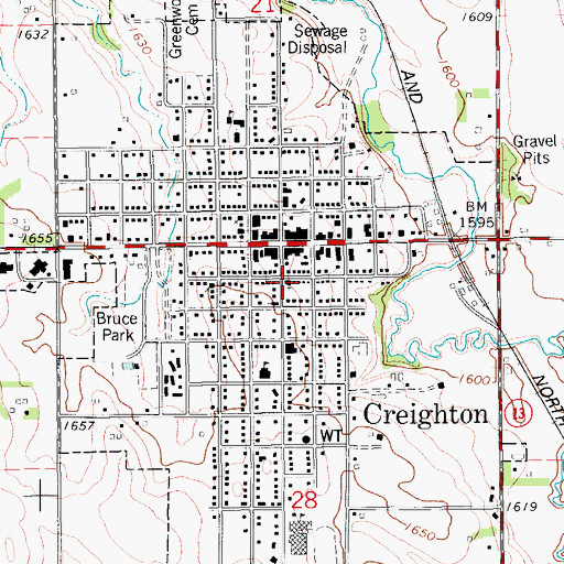 Topographic Map of Saint Marks Episcopal Church, NE