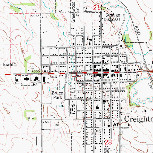 Topographic Map of Grace Bible Church, NE