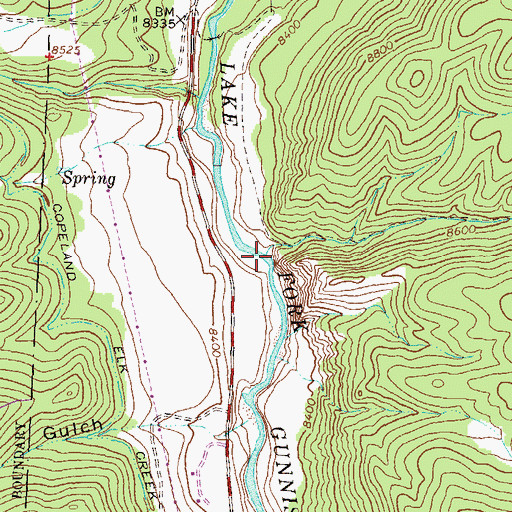 Topographic Map of Fourth of July Creek, CO