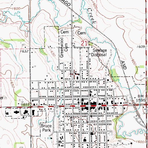 Topographic Map of Saint Ludger Elementary School, NE