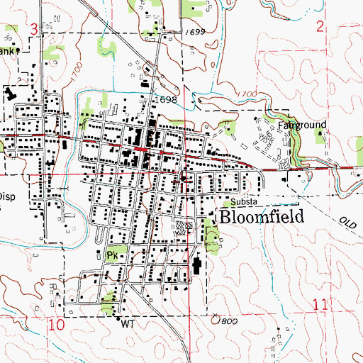 Topographic Map of United Methodist Church, NE